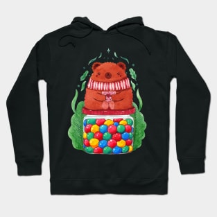 Bear candies jar watercolor Hoodie